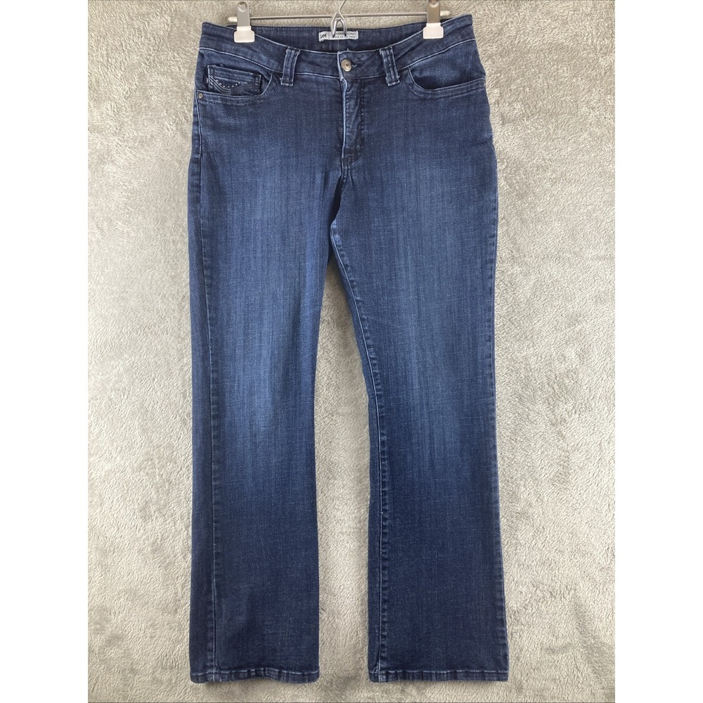 Lee Jeans Womens Size 14 Slender Secret Lower On The Waist‎ Comfort Dark Wash
